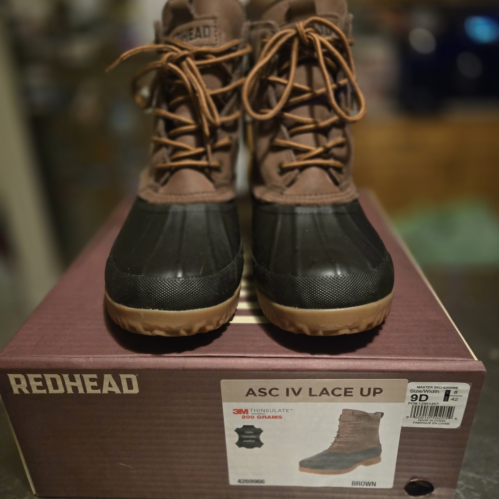 RedHead Brown and Black Lace-Up Boots